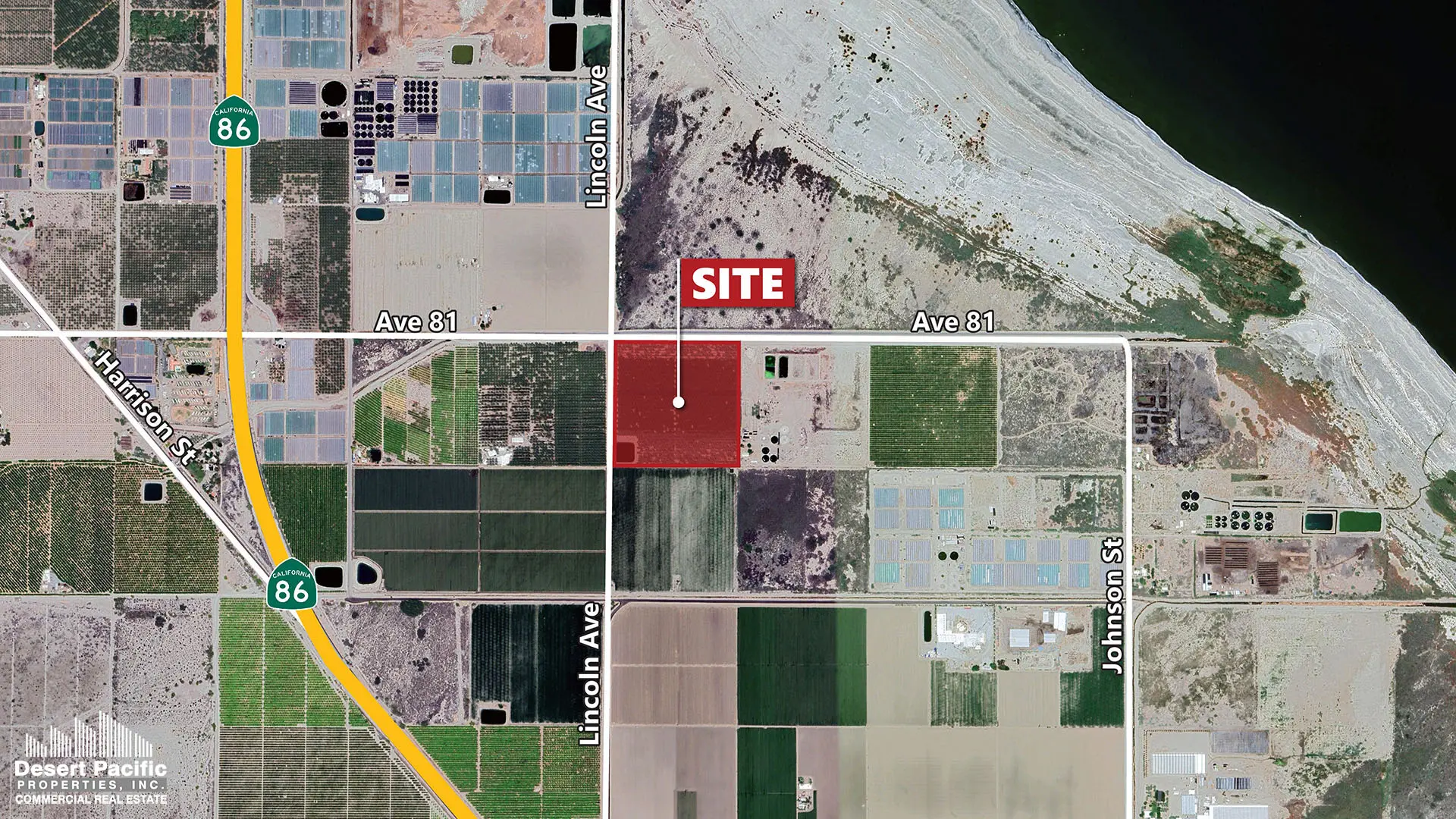39.12 AC SEC Lincoln St & Ave 81, TH Zoomed In Aerial