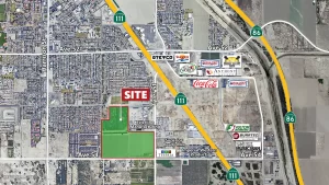 112.79 AC NWC Ave 54 & Tyler St, COA Zoomed In Aerial For Lease