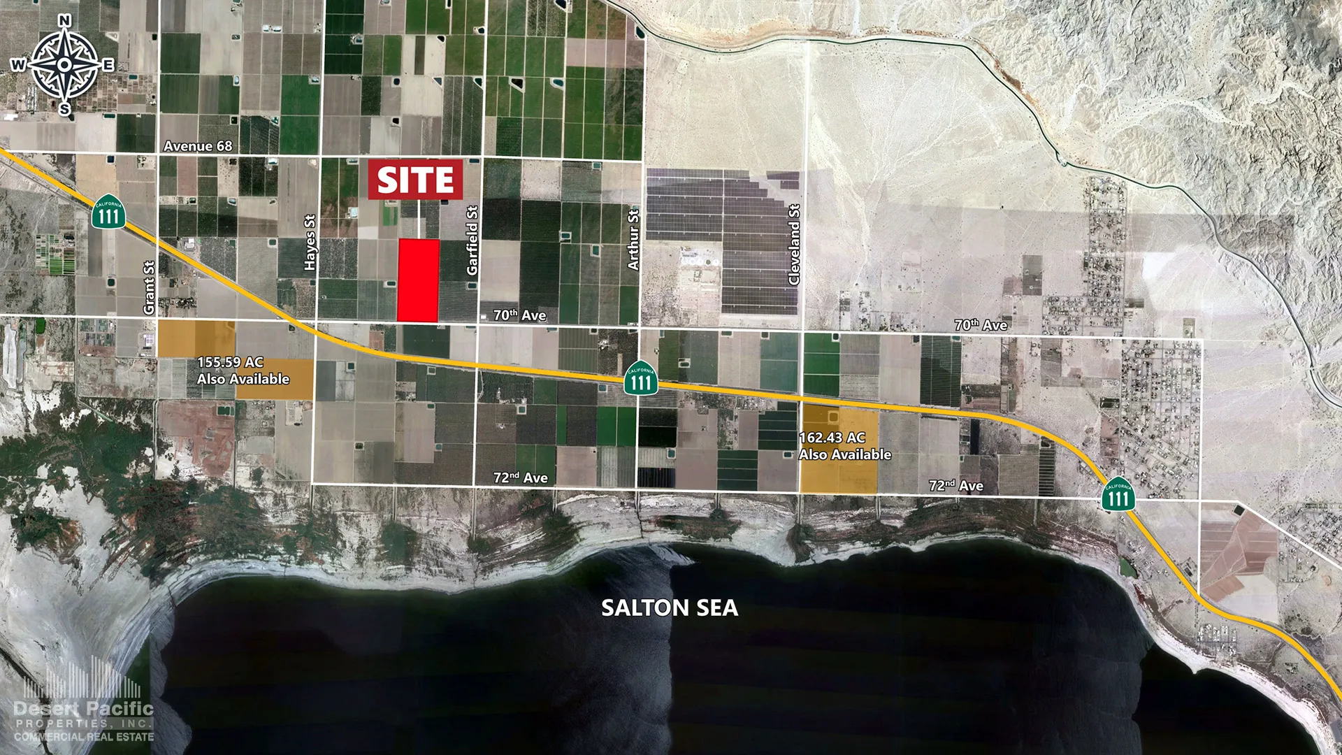77.3 AC NEC Wheeler & Ave 70 (Ave 70 Ranch) Flat Aerial