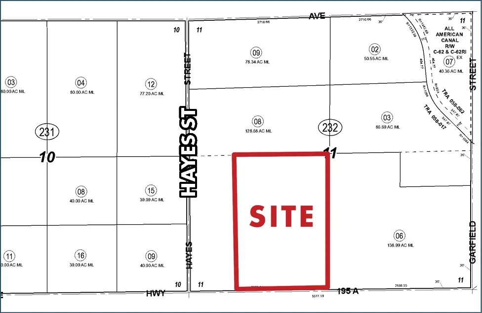 105.46 N 66th Ave & Hayes St, MC Parcel Map