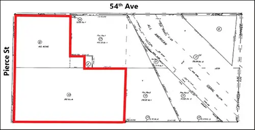 120.40 AC SEC Ave 54 & Pierce St, TH Parcel Map