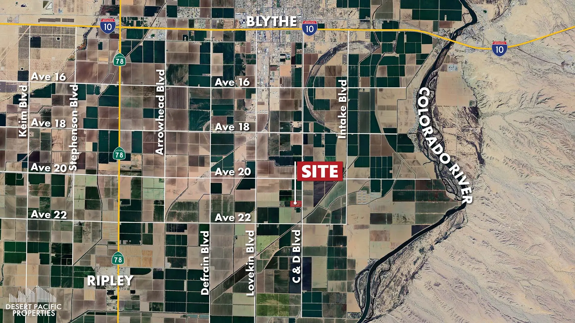 18.95 AC 21101 C & D Blvd, BLY - Zoomed Out Aerial