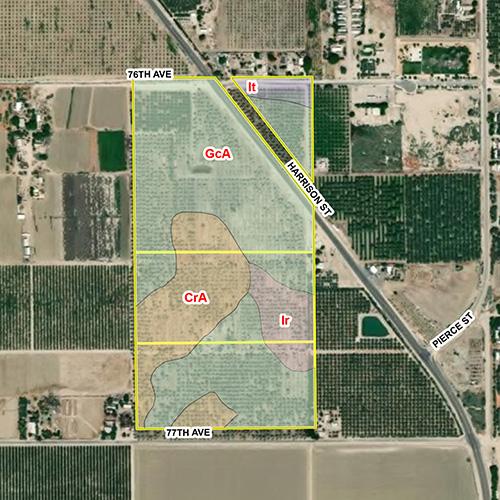 76.88 AC Harrison St & Ave 76, OA Soils Map